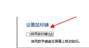 啟用小數(shù)字鍵盤代替鼠標(biāo)