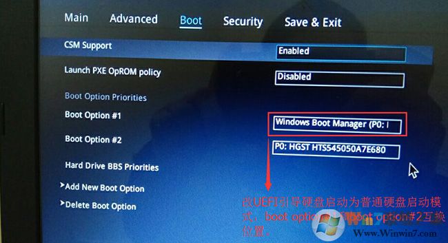 boot option#1和boot option#2硬盤啟動位置對換 boot option#1和boot option#2硬盤啟動位置對換
