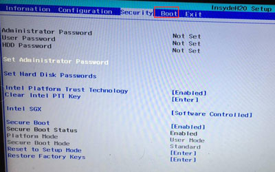 聯(lián)想小新潮5000修改BIOS設(shè)置U盤啟動(dòng)
