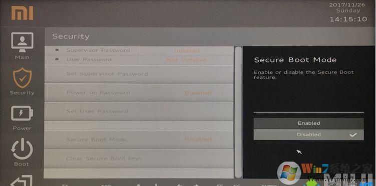 小米筆記本裝Win7 BIOS設置+U盤啟動教程