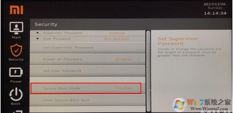 小米筆記本裝Win7 BIOS設置+U盤啟動教程