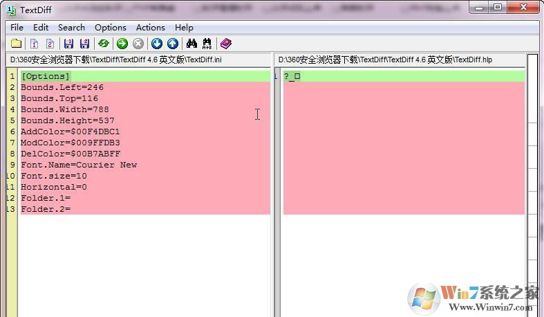文件對(duì)比工具 TextDiff v4.6 漢化版(文本比較找不同)