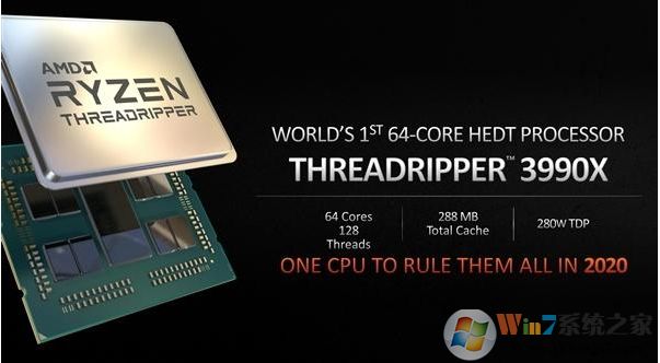 AMD最強處理器撕裂者3990X：PC上第一款64核128線程CPU