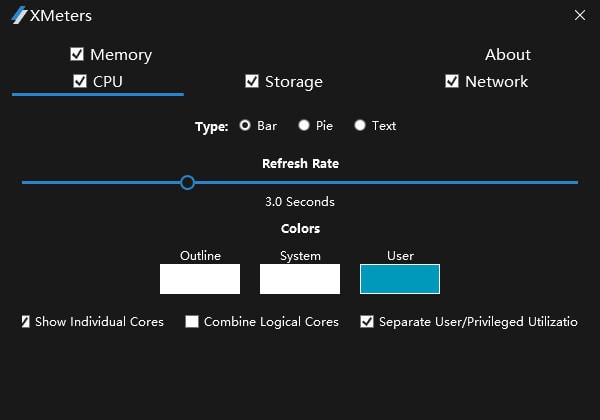 XMeters(任務(wù)欄網(wǎng)速計(jì)軟件)