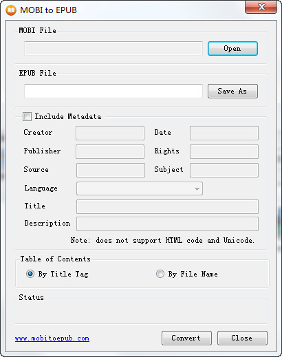 MOBI to EPUB(電子書轉(zhuǎn)換軟件) 