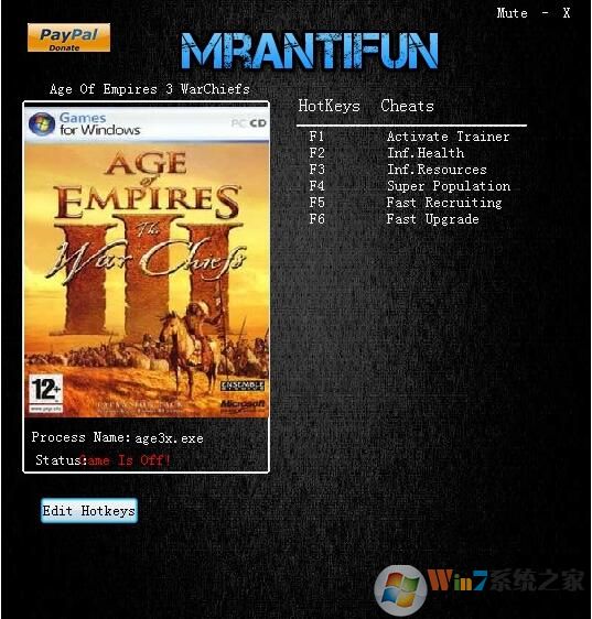 帝國時代3酋長修改器下載-帝國時代3官方數(shù)字版修改器綠色版 1.0