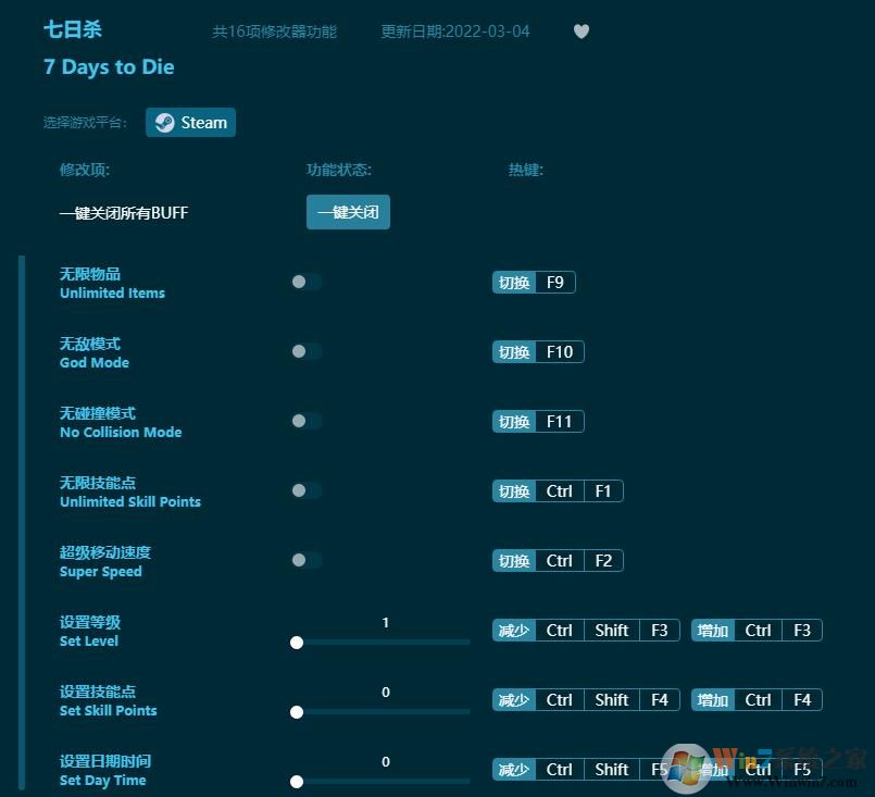 七日殺十六項修改器