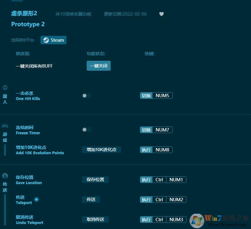 虐殺原形2十項(xiàng)修改器