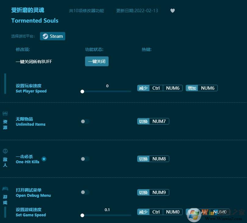 受折磨的靈魂十項修改器
