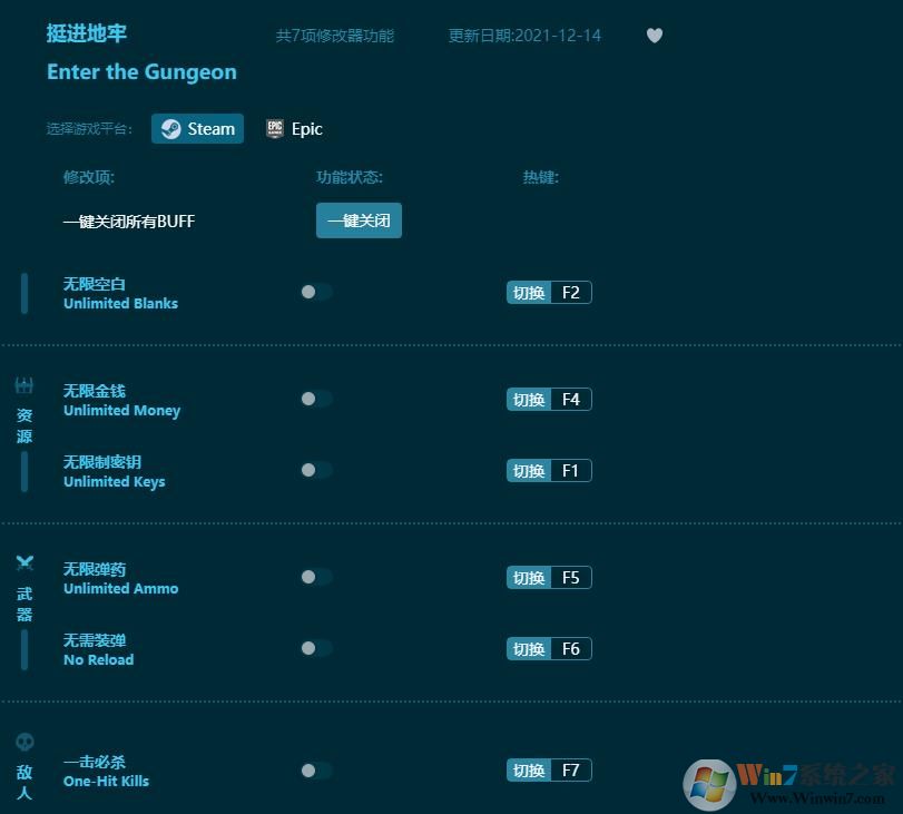挺進(jìn)地牢七項修改器 v1.3.35