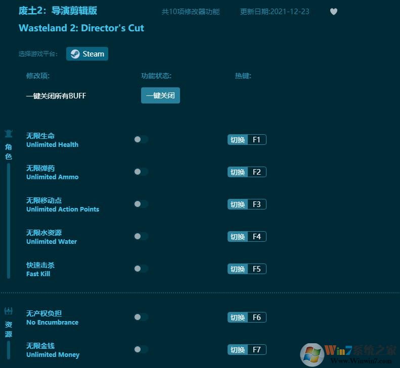 廢土2導(dǎo)演剪輯版十項修改器 v1.6.018