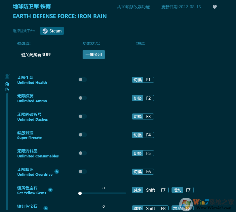 地球防衛(wèi)軍鐵雨十項修改器