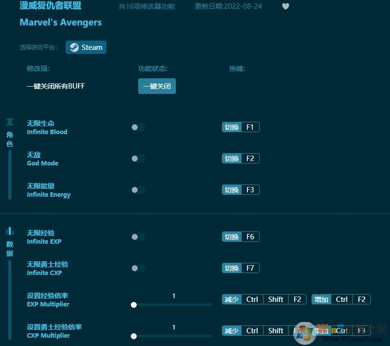 漫威復(fù)仇者聯(lián)盟十六項全能修改器 v2022.9最新版