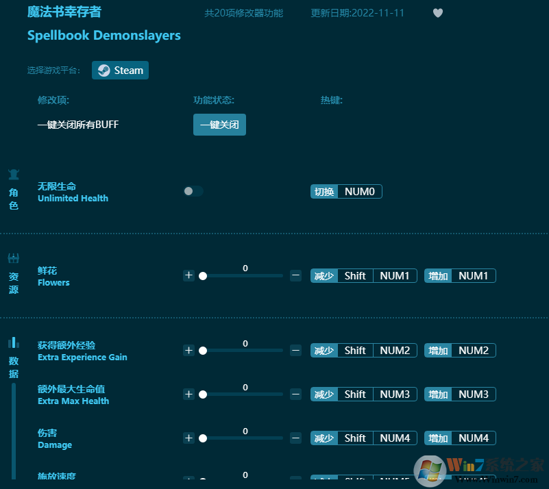 魔法書幸存者二十項(xiàng)修改器 v2022.11最新版