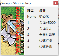 武器店物語游戲修改器(五項(xiàng)) v1.2最新版