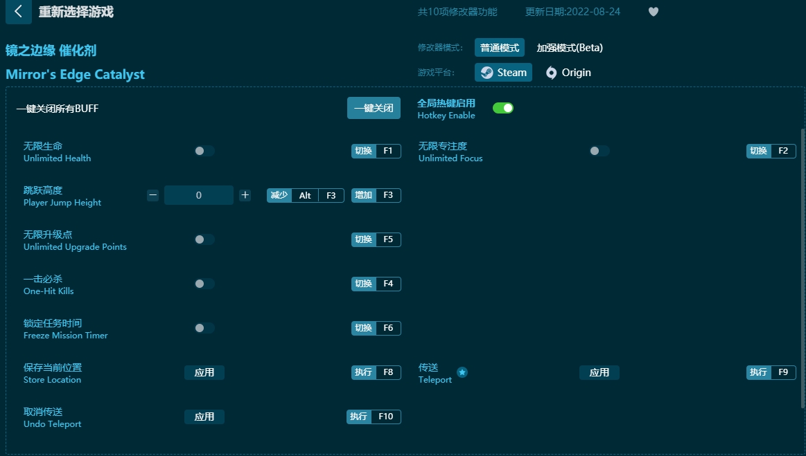 鏡之邊緣 催化劑十項修改器
