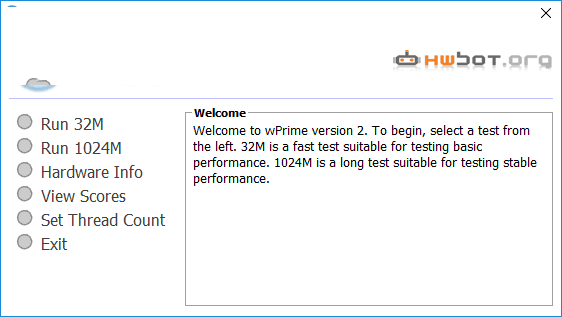 wPrime(cpu性能測(cè)試軟件)