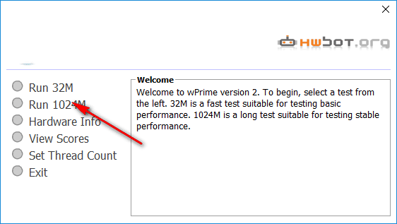 wPrime(cpu性能測(cè)試軟件)