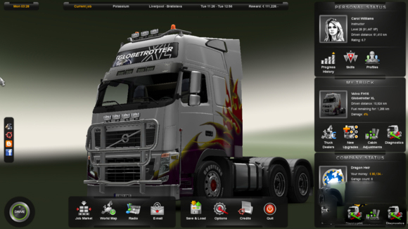 歐洲卡車模擬2七項(xiàng)修改器PC