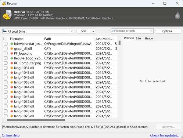Recuva?數(shù)據(jù)恢復(fù)