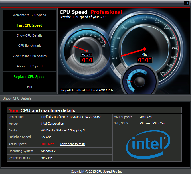 CPU Speed Professional