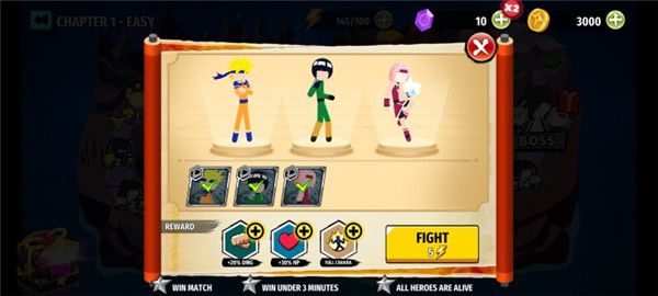 火柴人忍者3v3競技場