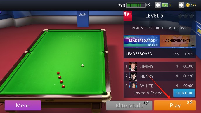 斯諾克之星內(nèi)置菜單無限版